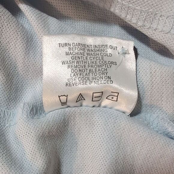 NWT Threads For Thought Light Blue Polo Shirt Men's L - Picture 4 of 7